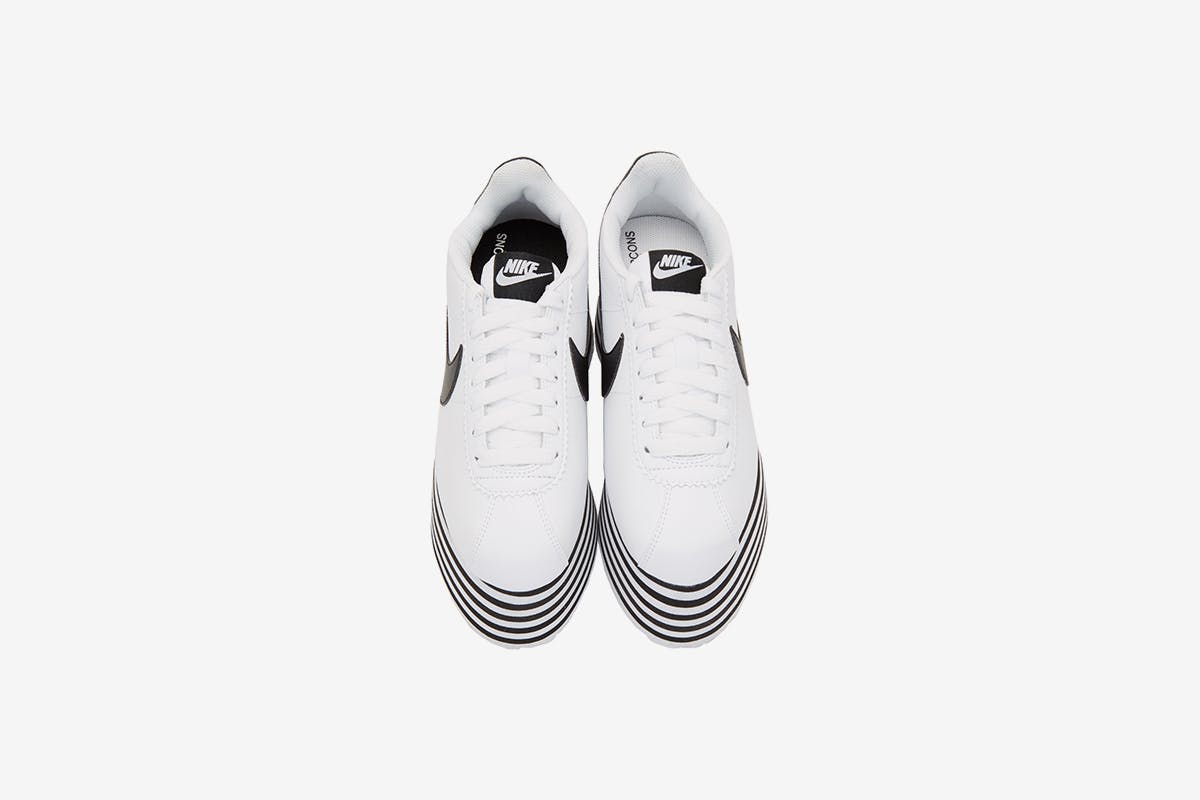 comme des garçons x nike cortez platform